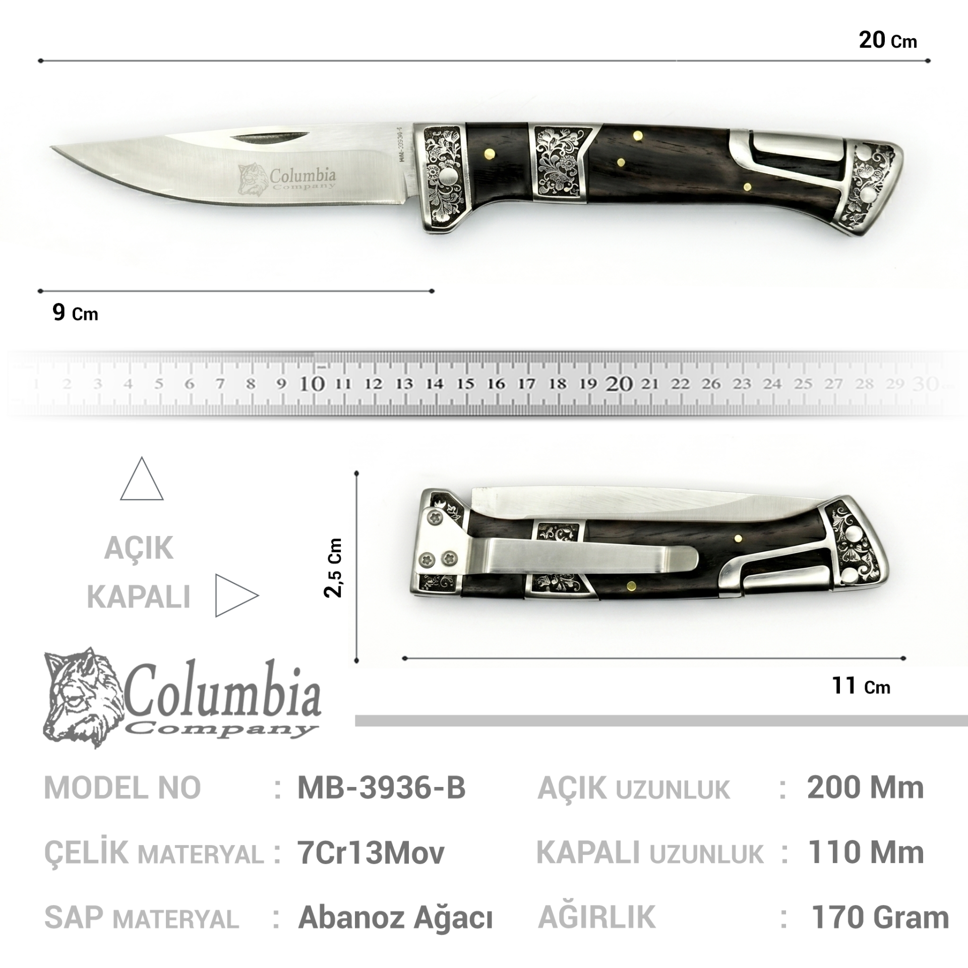 MB-3936-B Bıçak Teknik Özellikleri